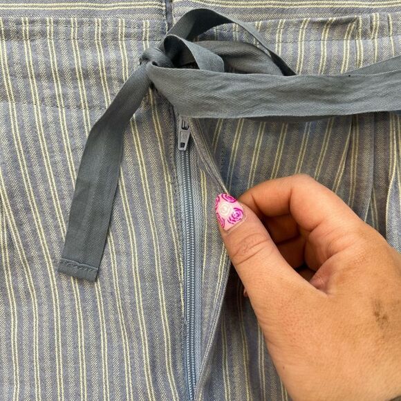 Stevie Hender Blue Striped Linen Pants - Picture 8 of 13